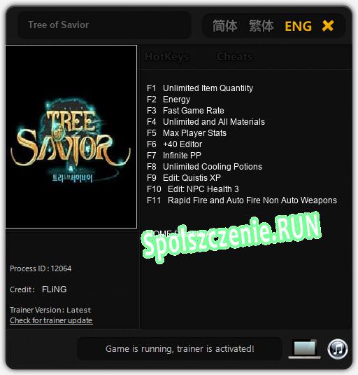 Tree of Savior: Cheats, Trainer +11 FLiNG » Spolszczenie gry